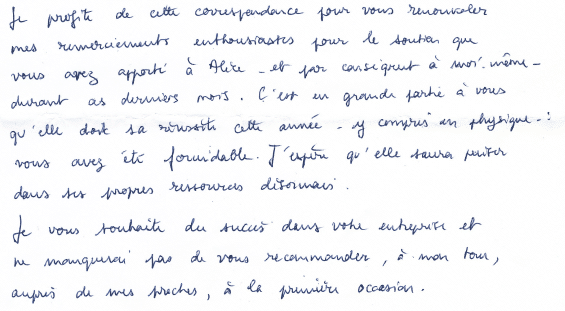 mes remerciements enthousiastes