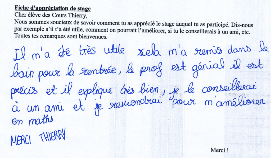 le prof est précis et il explique très bien