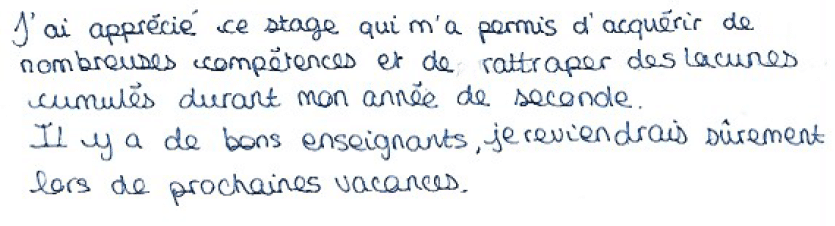 Il y a de bons enseignants