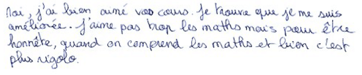 je me suis améliorée