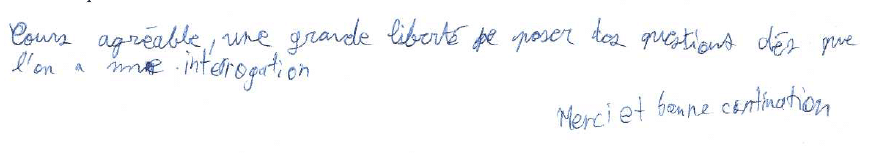 grande liberté de poser des questions